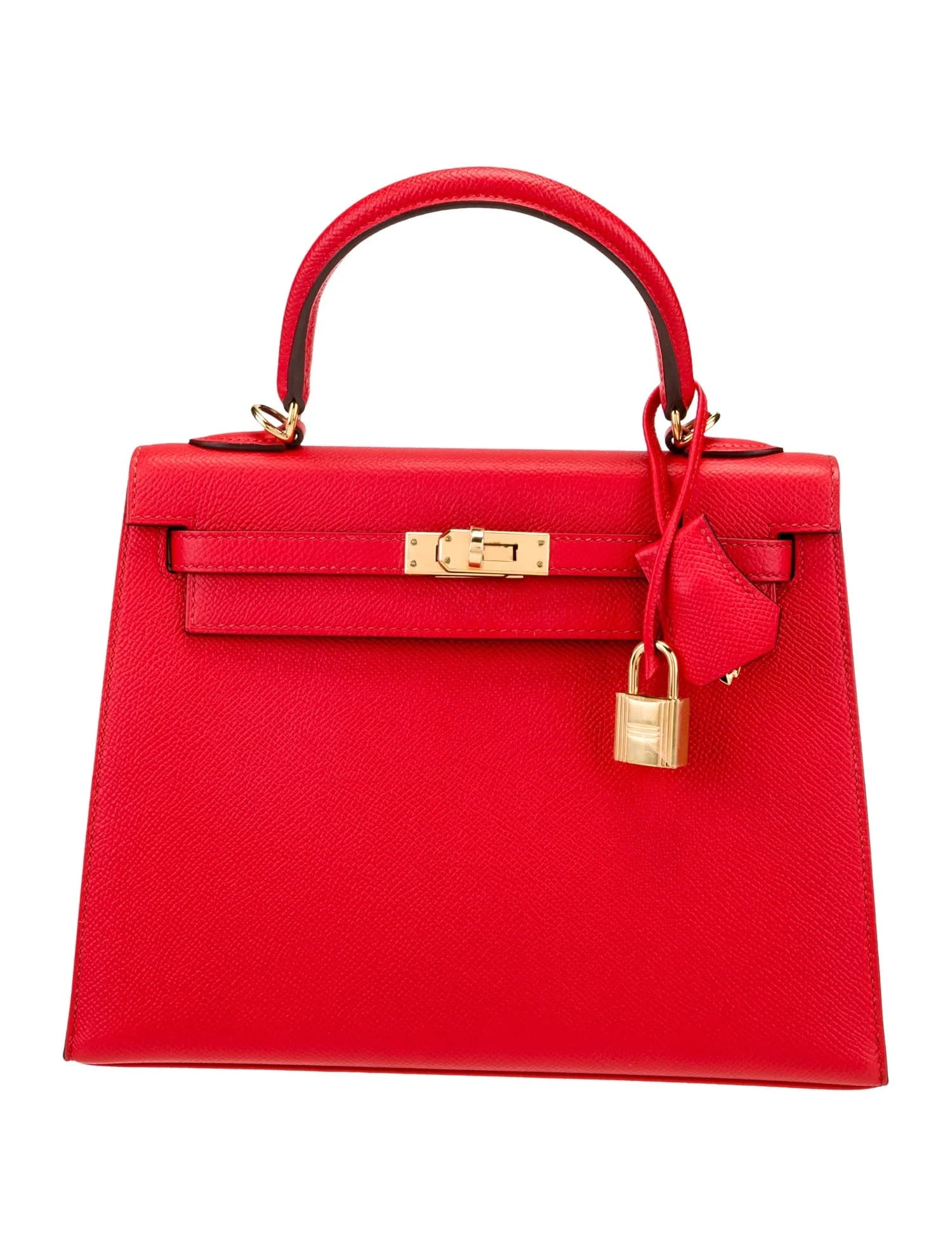 Kelly Epsom Rouge de Coeur Gold