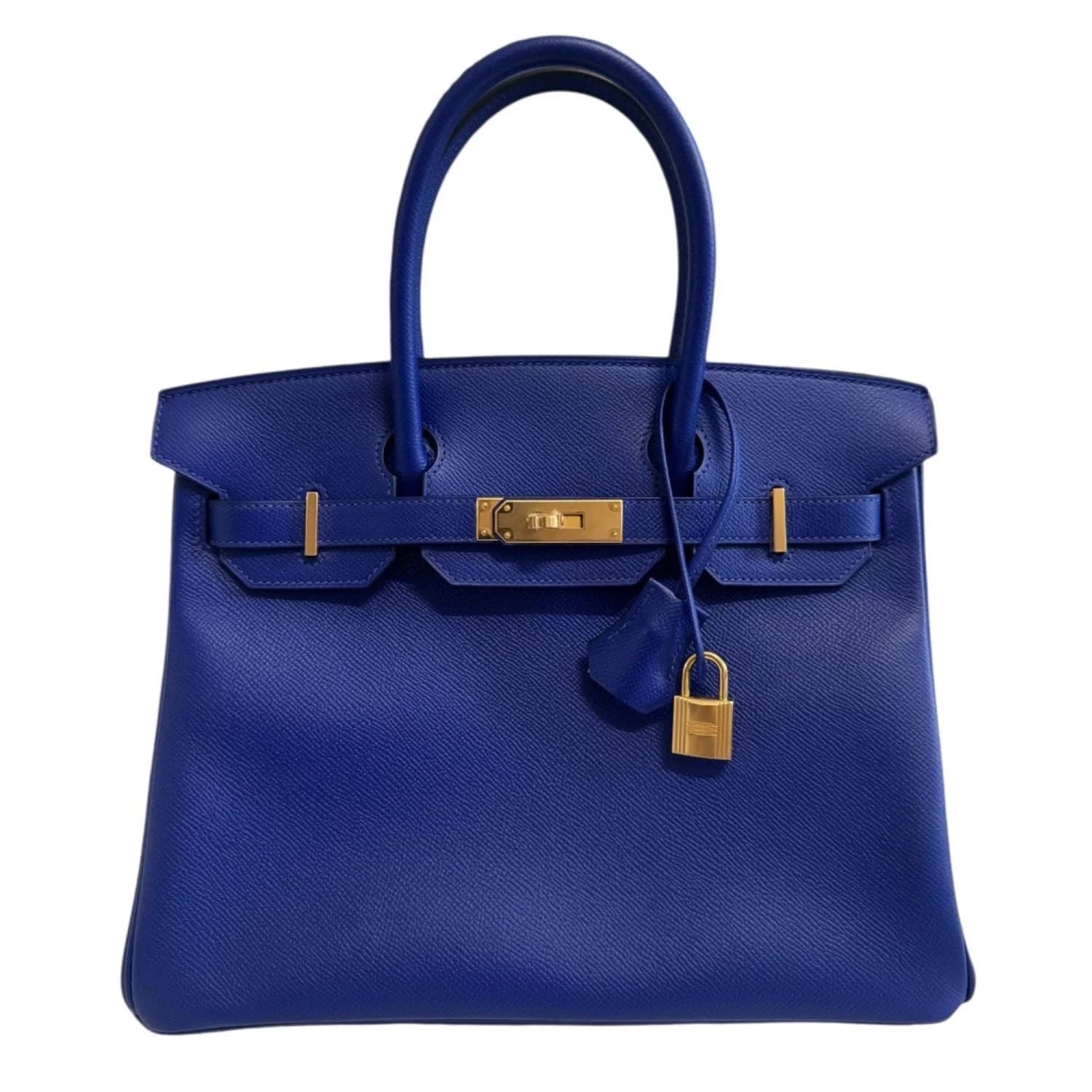 Birkin Epsom Bleu Electric Gold