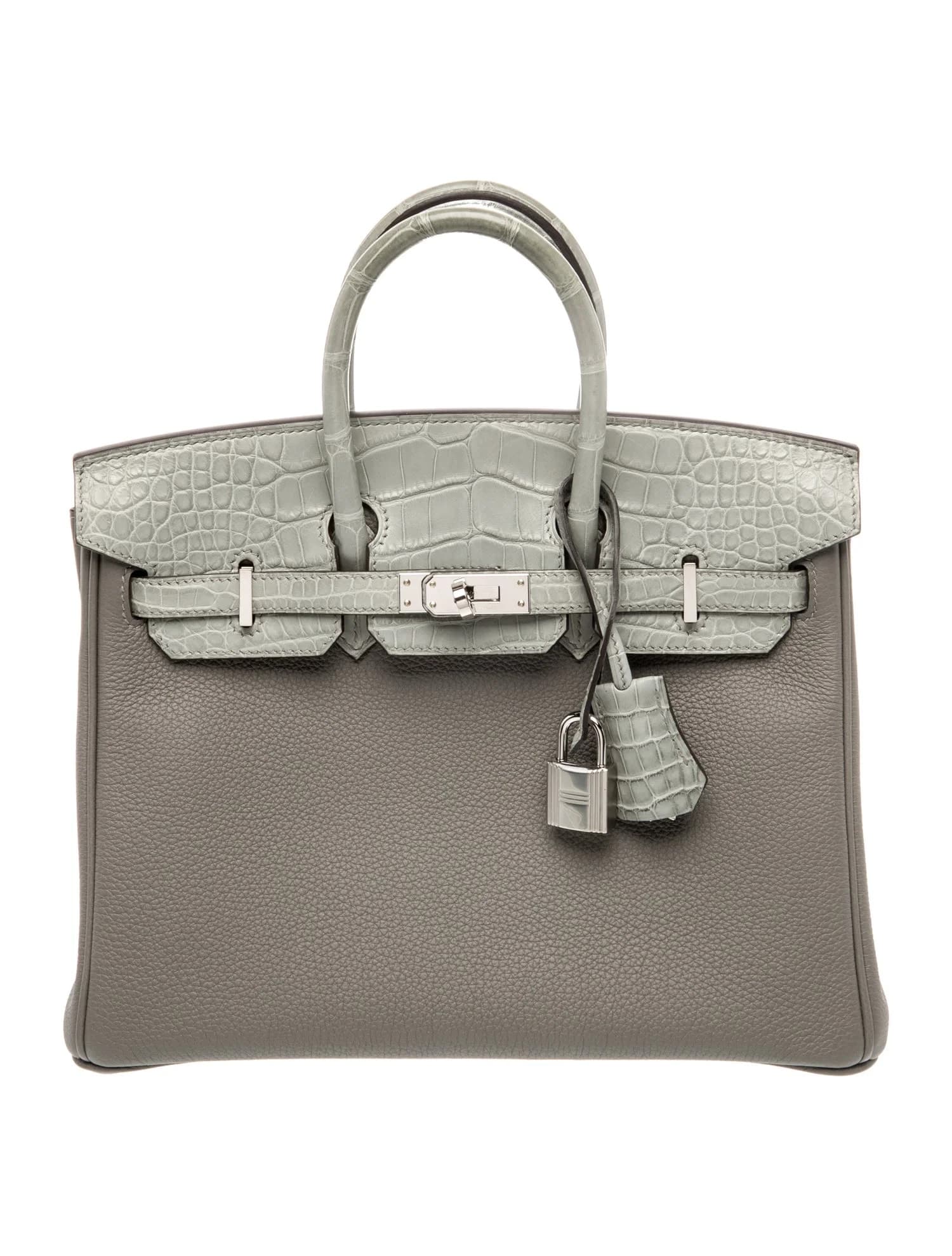 Birkin Togo & Matte Alligator Gris Ciment and Gris Meyer Palladium